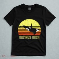 Orca Killer Whale Dolphin Marine Science Biologist Retro Sun T-Shirt thumb 5