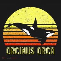 Orca Killer Whale Dolphin Marine Science Biologist Retro Sun T-Shirt thumb 7