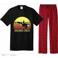 Orca Killer Whale Dolphin Marine Science Biologist Retro Sun Pajama Set thumb 0