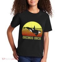 Orca Killer Whale Dolphin Marine Science Biologist Retro Sun Kids T-Shirt thumb 2