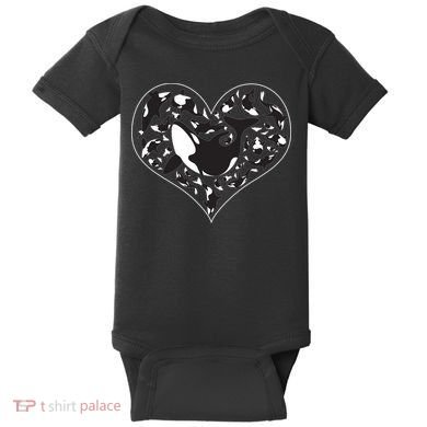 Orca Killer Whale Love Baby Bodysuit