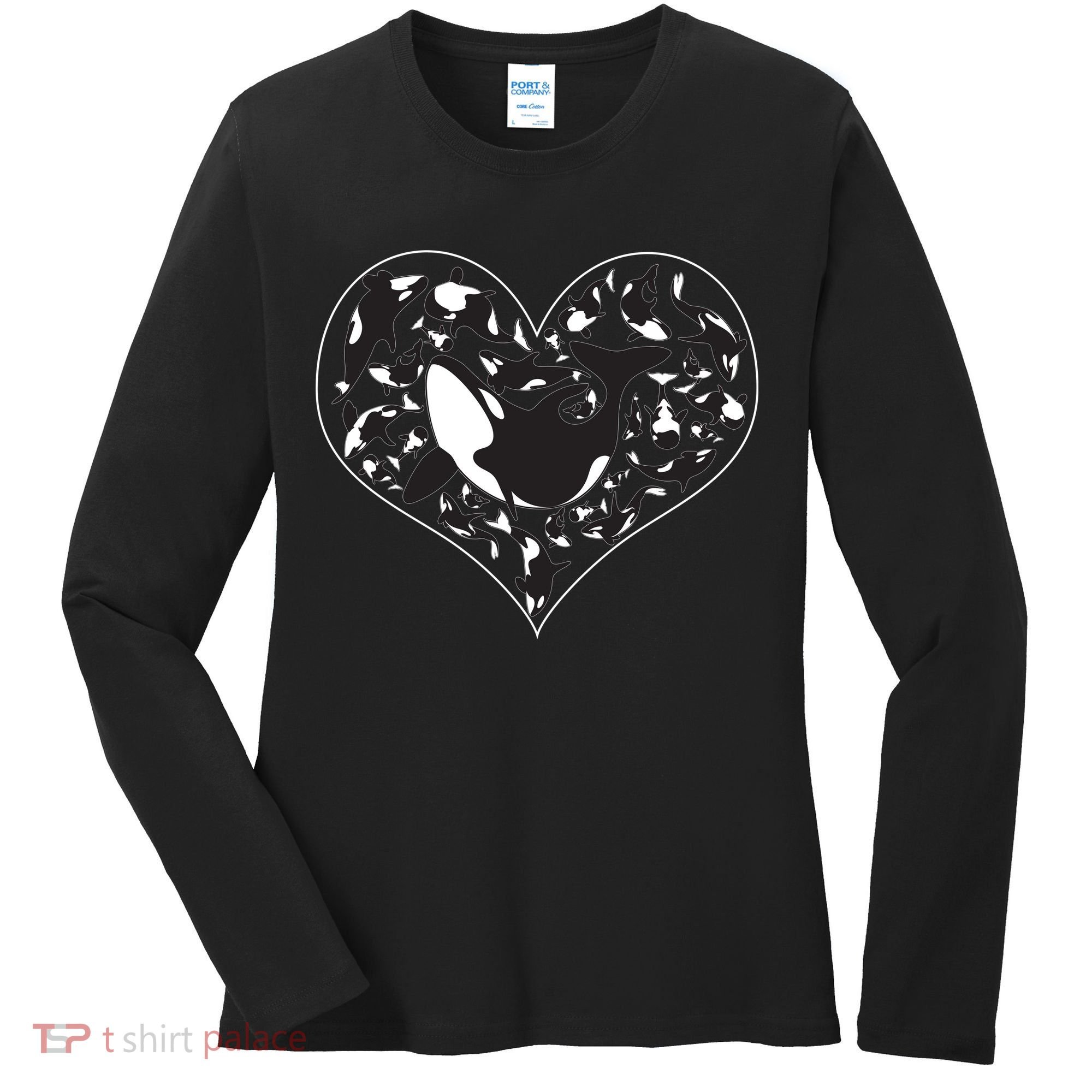 Orca Killer Whale Love Women's Long Sleeve Shirt