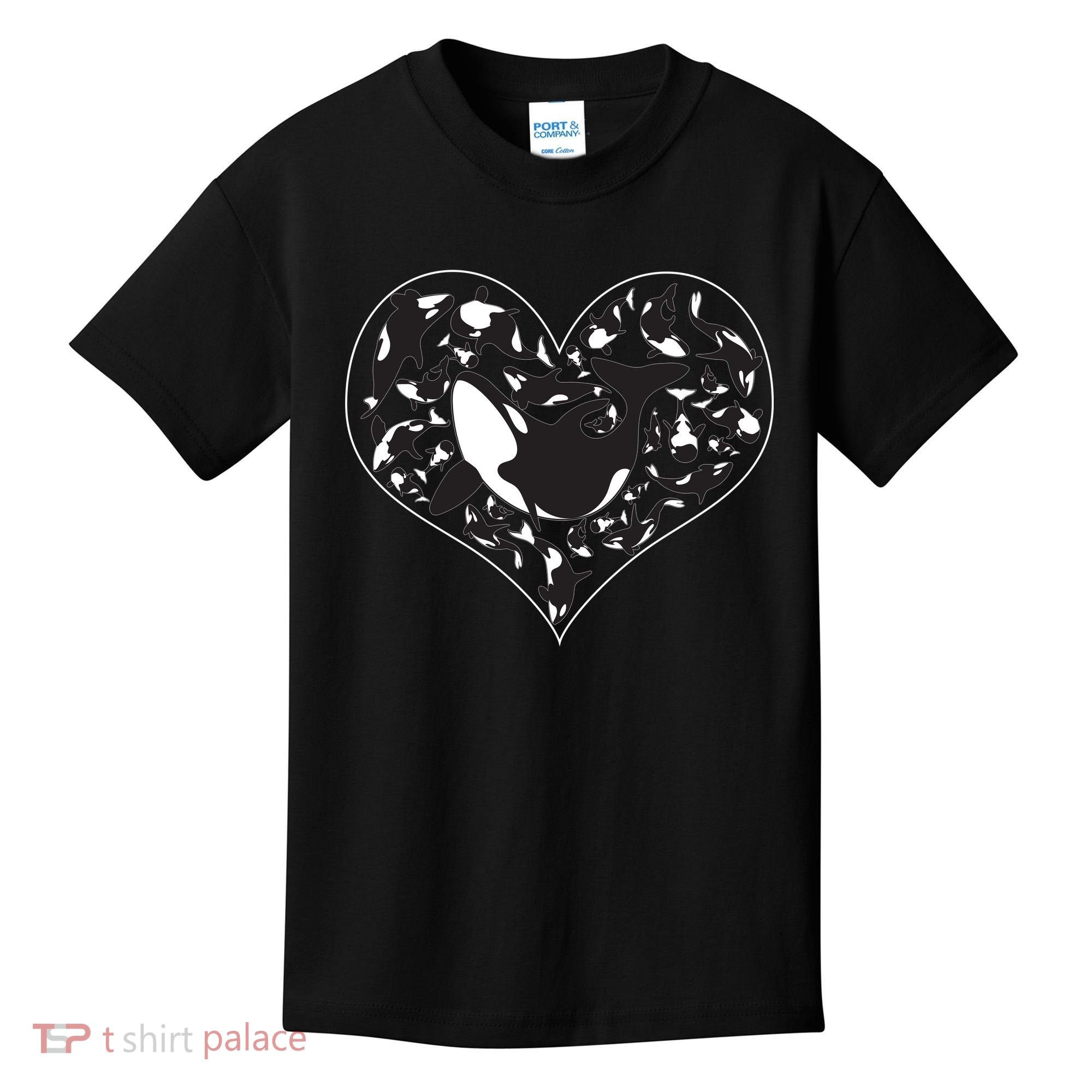Orca Killer Whale Love Kids T-Shirt