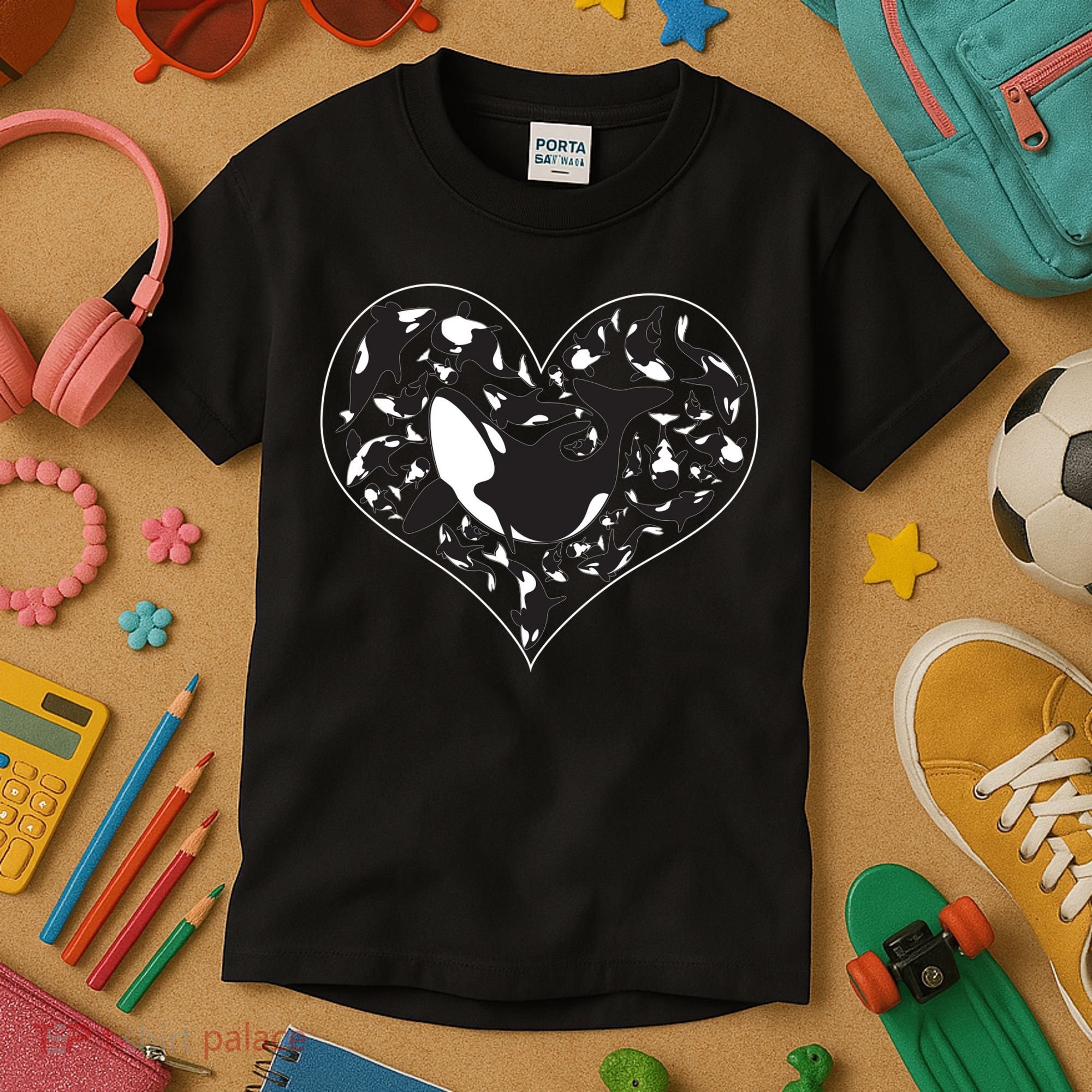 Orca Killer Whale Love Kids T-Shirt