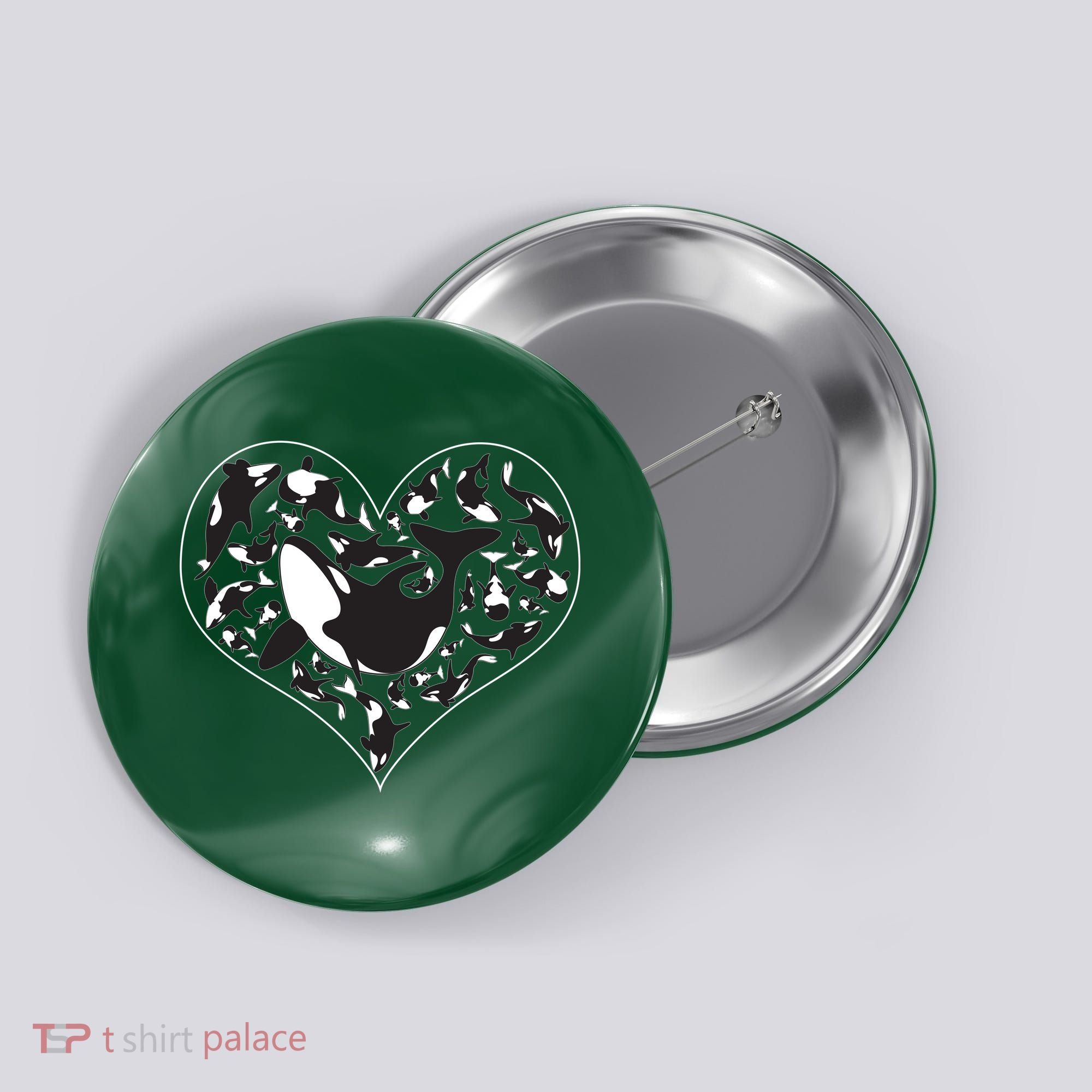 Orca Killer Whale Love Button