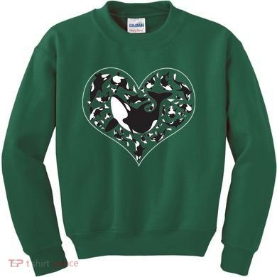 Orca Killer Whale Love Kids Sweatshirt