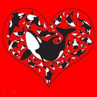 Orca Killer Whale Love Santa Hat thumb 1