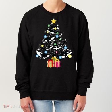 Orca Killer Whale Christmas Tree Orca Whales Lover Gift Women's Sweatshirt