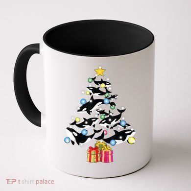 Orca Killer Whale Christmas Tree Orca Whales Lover Gift Coffee Mug