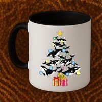 Orca Killer Whale Christmas Tree Orca Whales Lover Gift Coffee Mug thumb 2