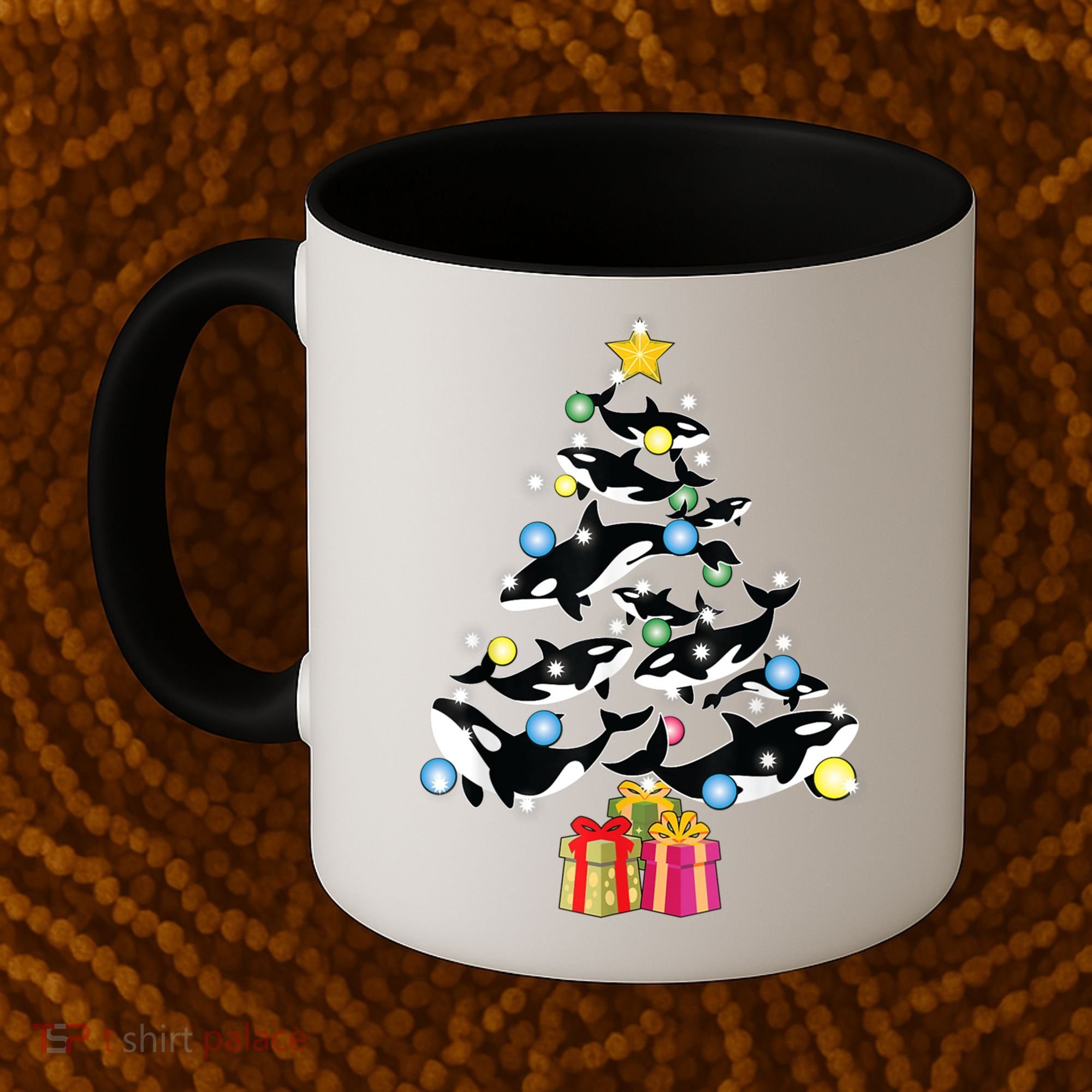 Orca Killer Whale Christmas Tree Orca Whales Lover Gift Coffee Mug