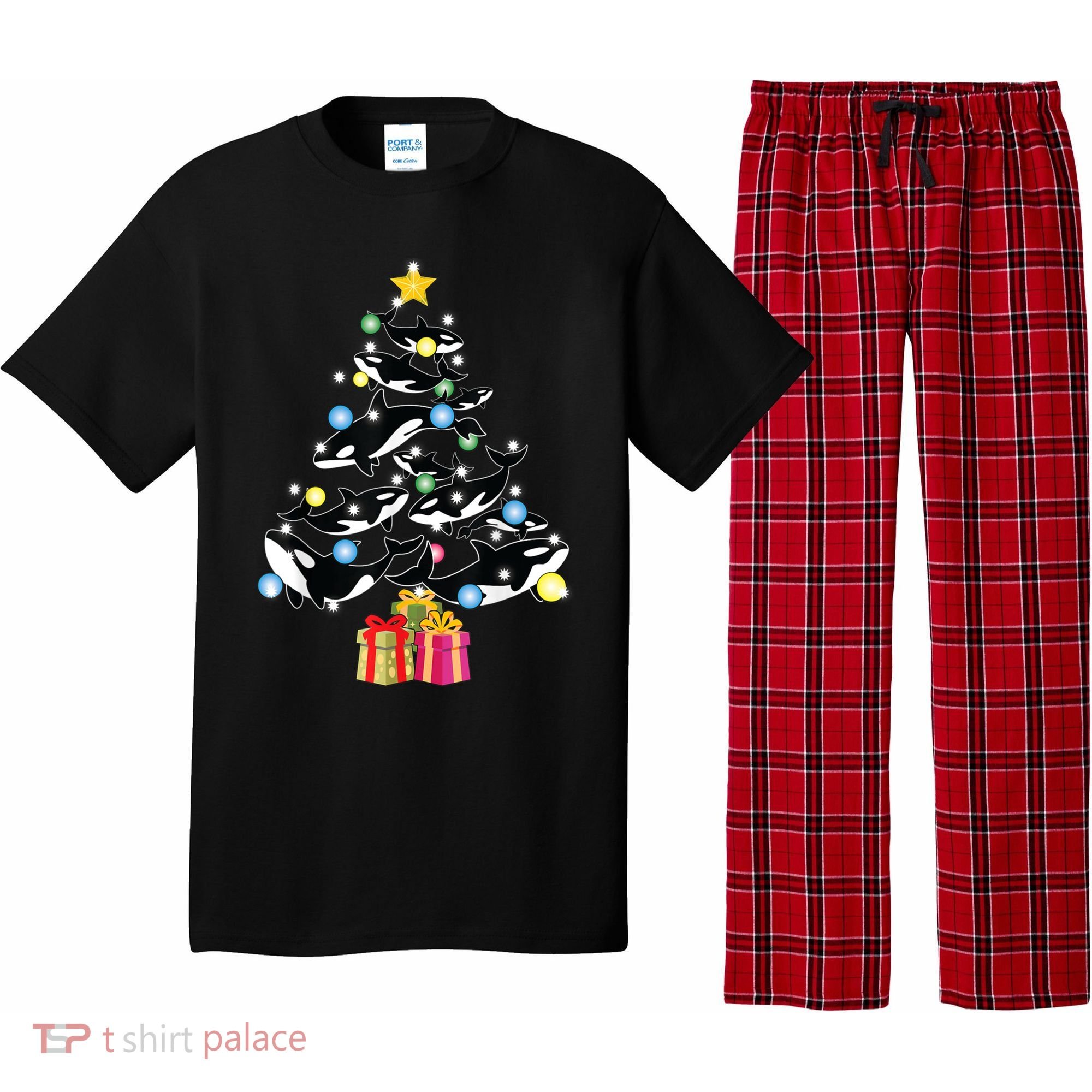 Orca Killer Whale Christmas Tree Orca Whales Lover Gift Pajama Set