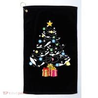 Orca Killer Whale Christmas Tree Orca Whales Lover Gift Golf Towel thumb 0