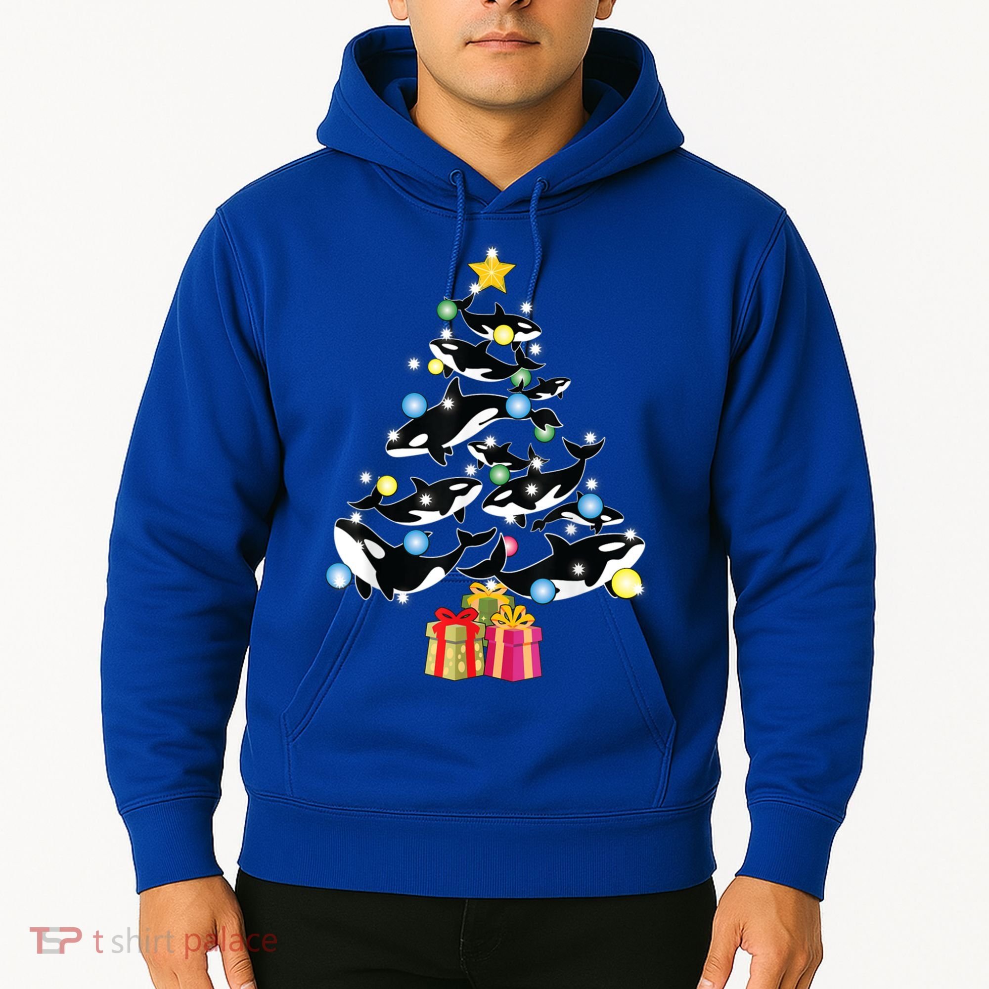 Orca Killer Whale Christmas Tree Orca Whales Lover Gift Hoodie