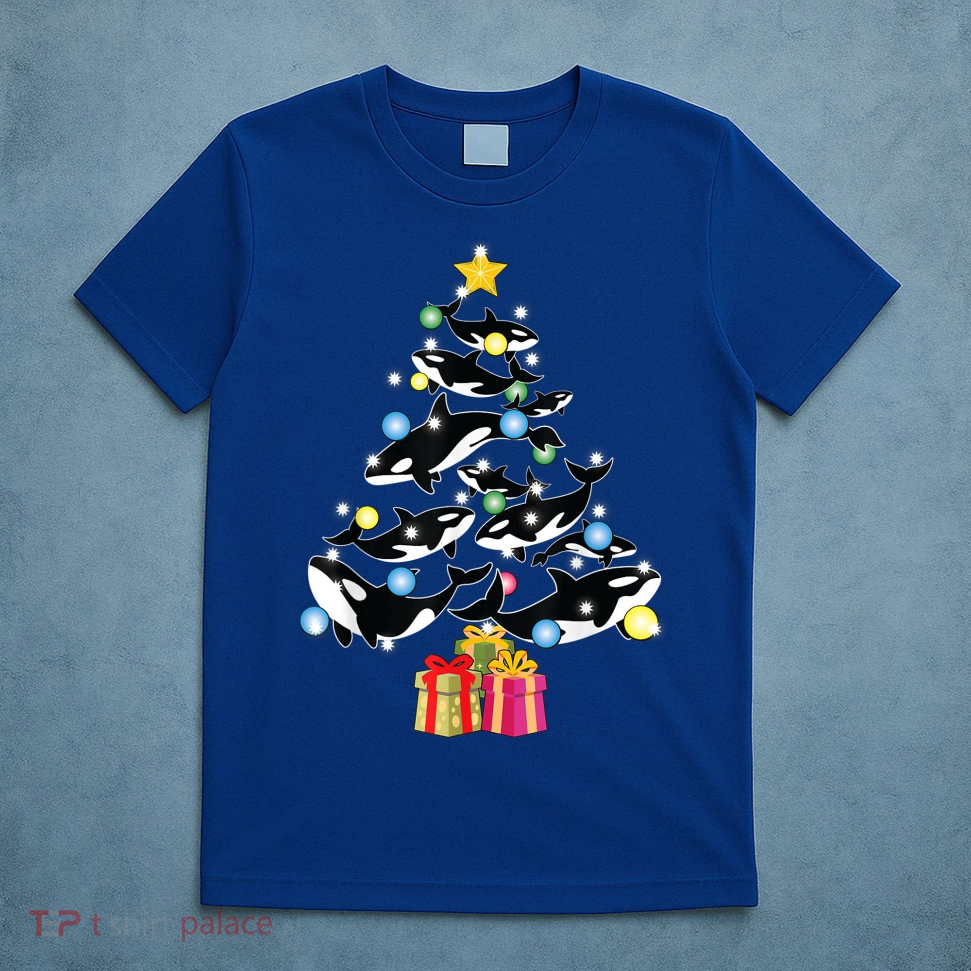 Orca Killer Whale Christmas Tree Orca Whales Lover Gift T-Shirt