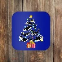 Orca Killer Whale Christmas Tree Orca Whales Lover Gift Coaster thumb 0