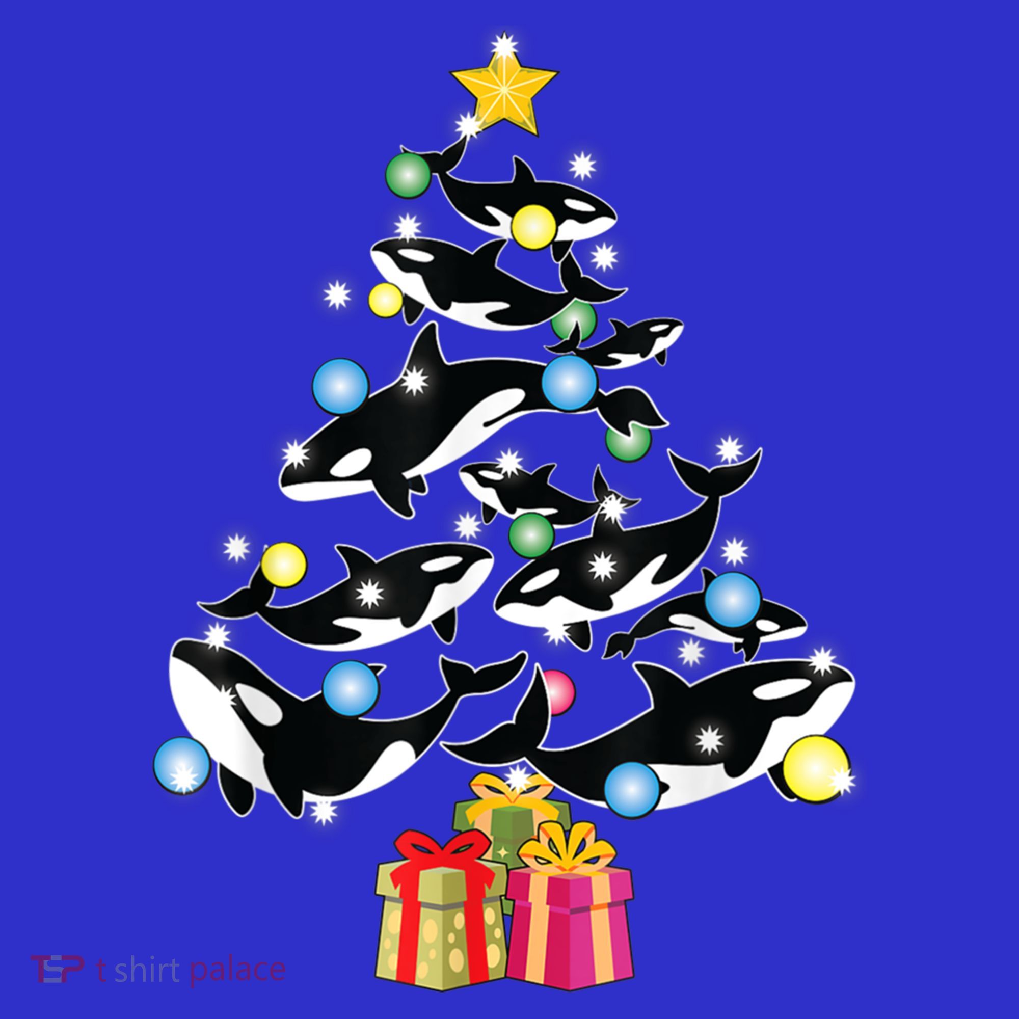 Orca Killer Whale Christmas Tree Orca Whales Lover Gift Mousepad