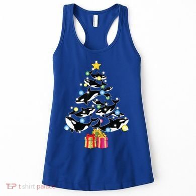 Orca Killer Whale Christmas Tree Orca Whales Lover Gift Women's Tank Top