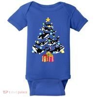 Orca Killer Whale Christmas Tree Orca Whales Lover Gift Baby Bodysuit thumb 0