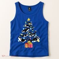 Orca Killer Whale Christmas Tree Orca Whales Lover Gift Tank Top thumb 2
