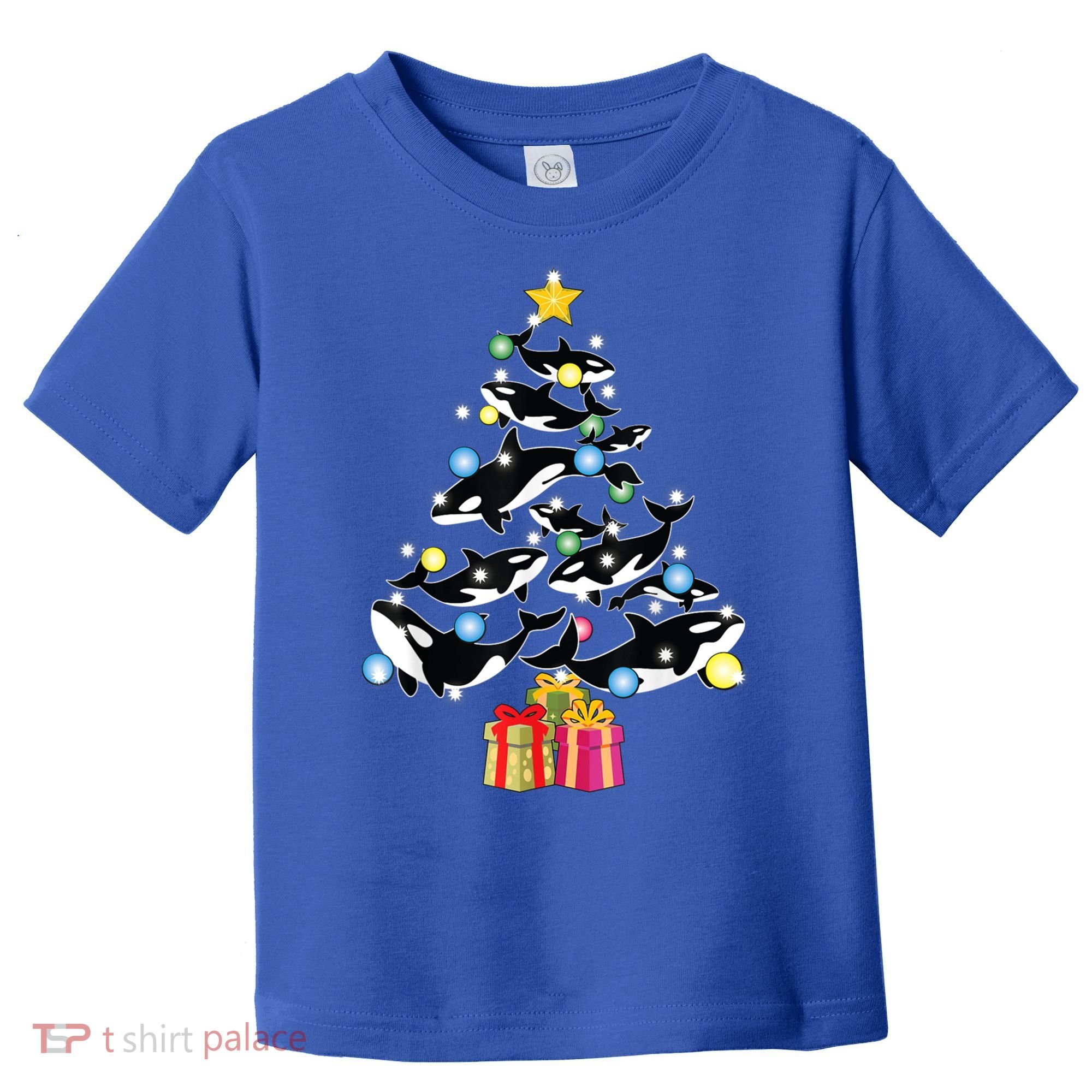 Orca Killer Whale Christmas Tree Orca Whales Lover Gift Toddler T-Shirt