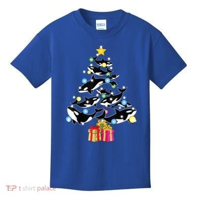 Orca Killer Whale Christmas Tree Orca Whales Lover Gift Kids T-Shirt