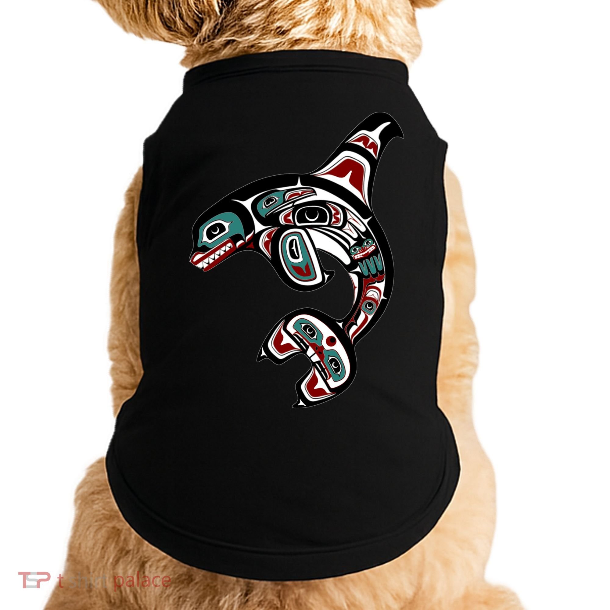 Orca Killer Whale Pacific Northwest Alaska Native American Doggie Tank
