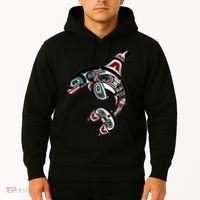 Orca Killer Whale Pacific Northwest Alaska Native American Hoodie thumb 2