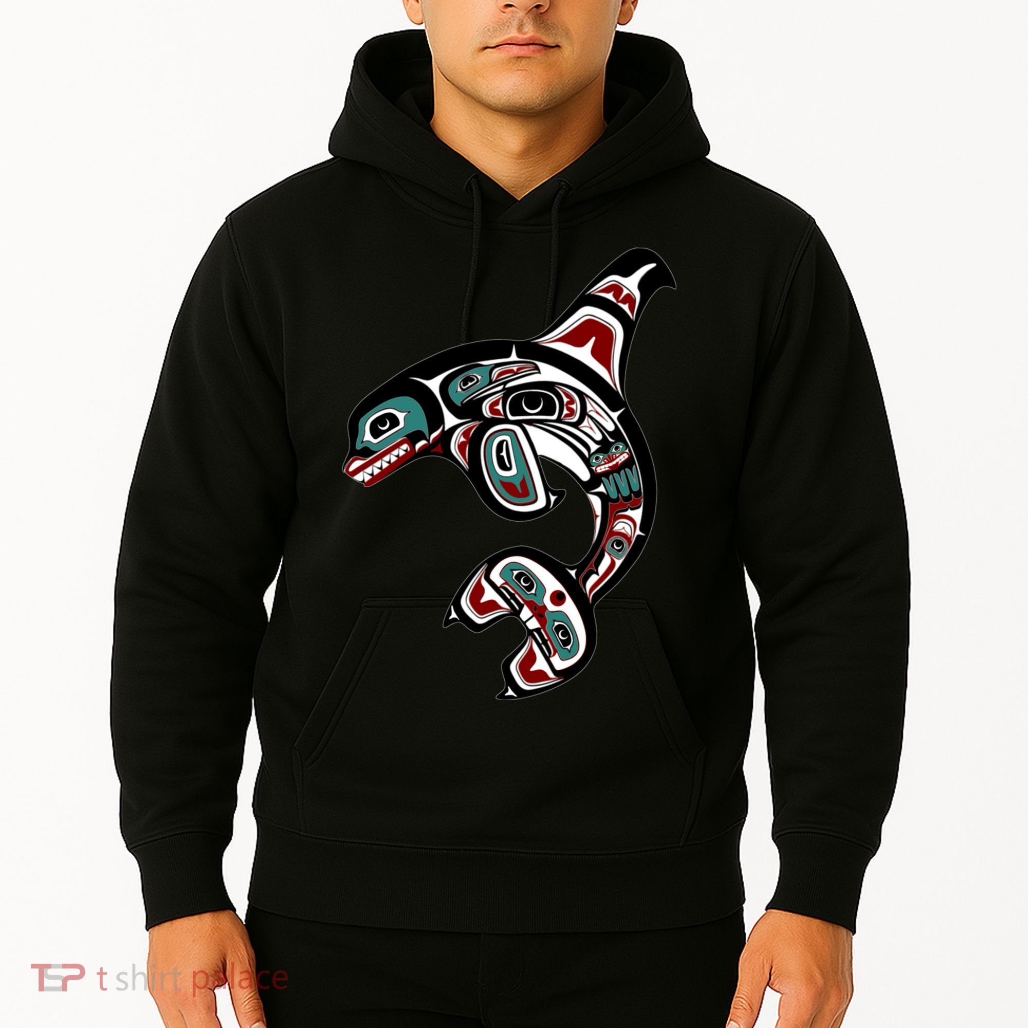 Orca Killer Whale Pacific Northwest Alaska Native American Hoodie