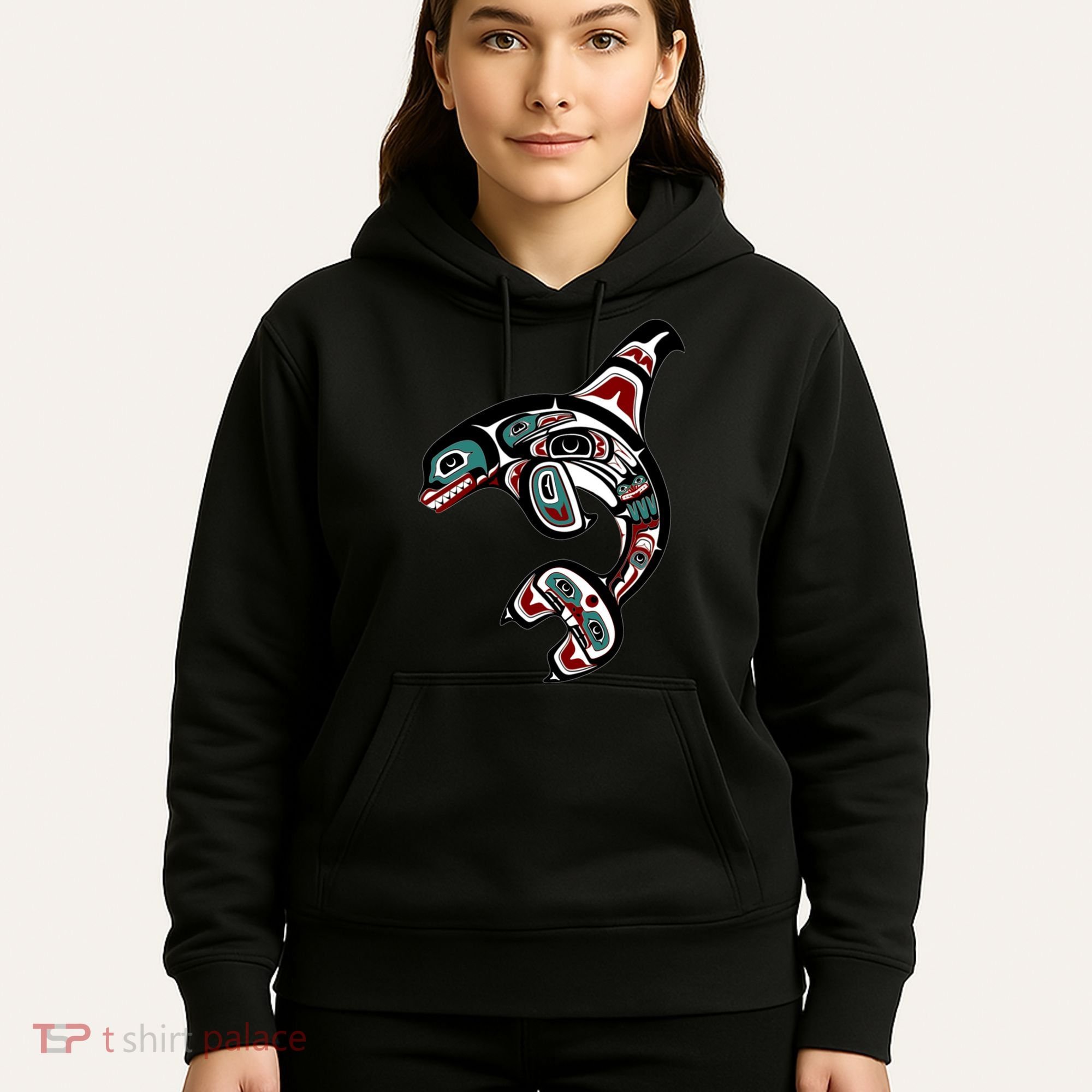 Orca Killer Whale Pacific Northwest Alaska Native American Hoodie