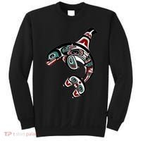 Orca Killer Whale Pacific Northwest Alaska Native American Sweatshirt thumb 0