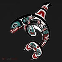 Orca Killer Whale Pacific Northwest Alaska Native American Sweatshirt thumb 3