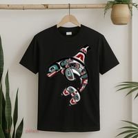 Orca Killer Whale Pacific Northwest Alaska Native American T-Shirt thumb 2