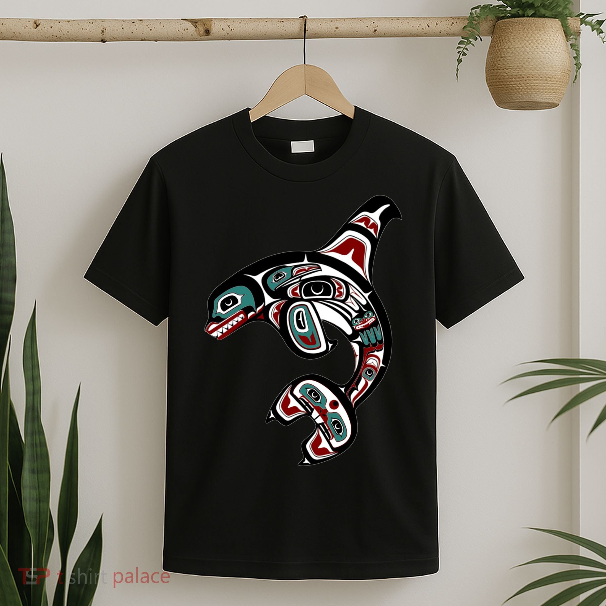 Orca Killer Whale Pacific Northwest Alaska Native American T-Shirt