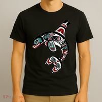 Orca Killer Whale Pacific Northwest Alaska Native American T-Shirt thumb 3