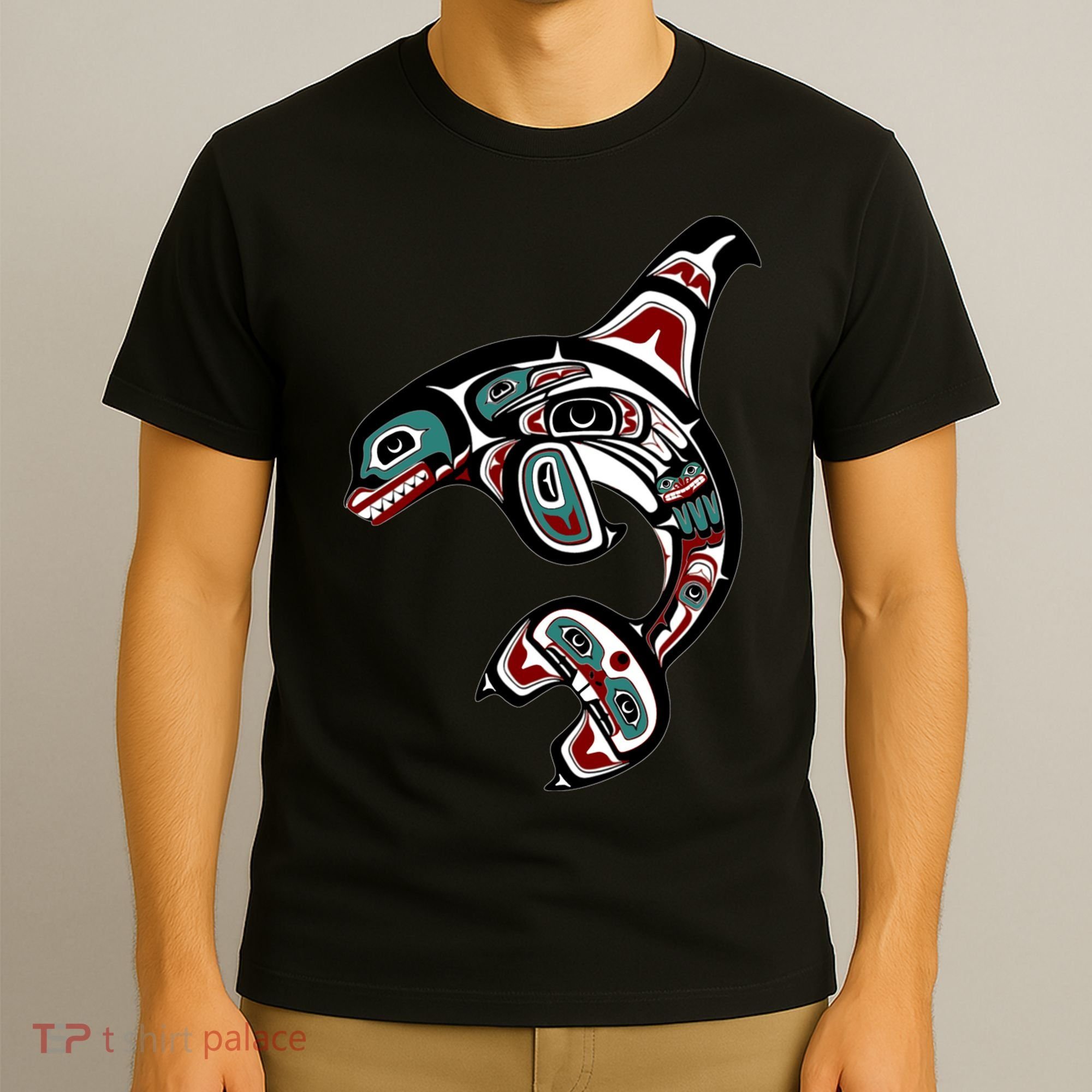 Orca Killer Whale Pacific Northwest Alaska Native American T-Shirt