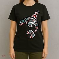 Orca Killer Whale Pacific Northwest Alaska Native American T-Shirt thumb 4