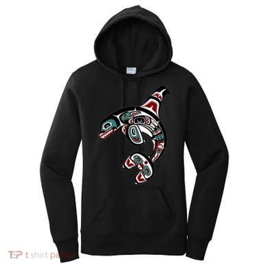 Orca Killer Whale Pacific Northwest Alaska Native American Women's Hoodie