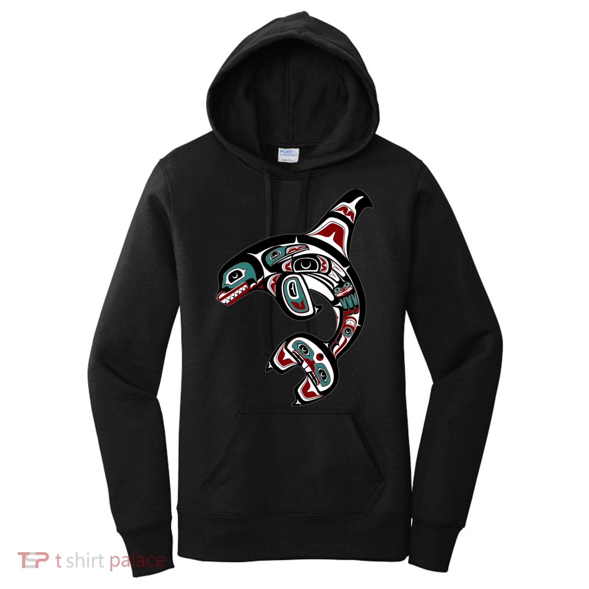 Orca Killer Whale Pacific Northwest Alaska Native American Women's Hoodie