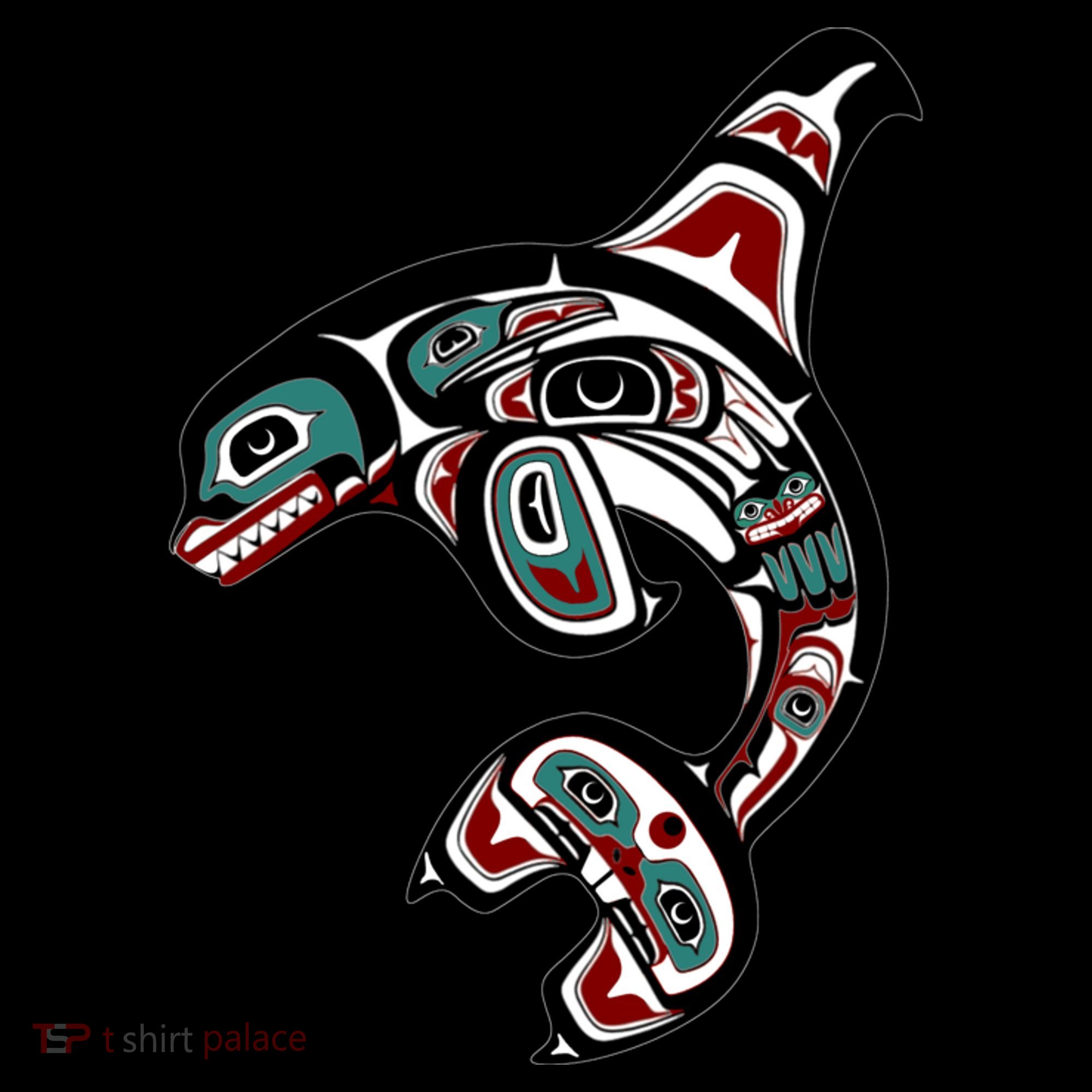 Orca Killer Whale Pacific Northwest Alaska Native American Women's Hoodie