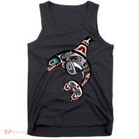 Orca Killer Whale Pacific Northwest Alaska Native American Tank Top thumb 0