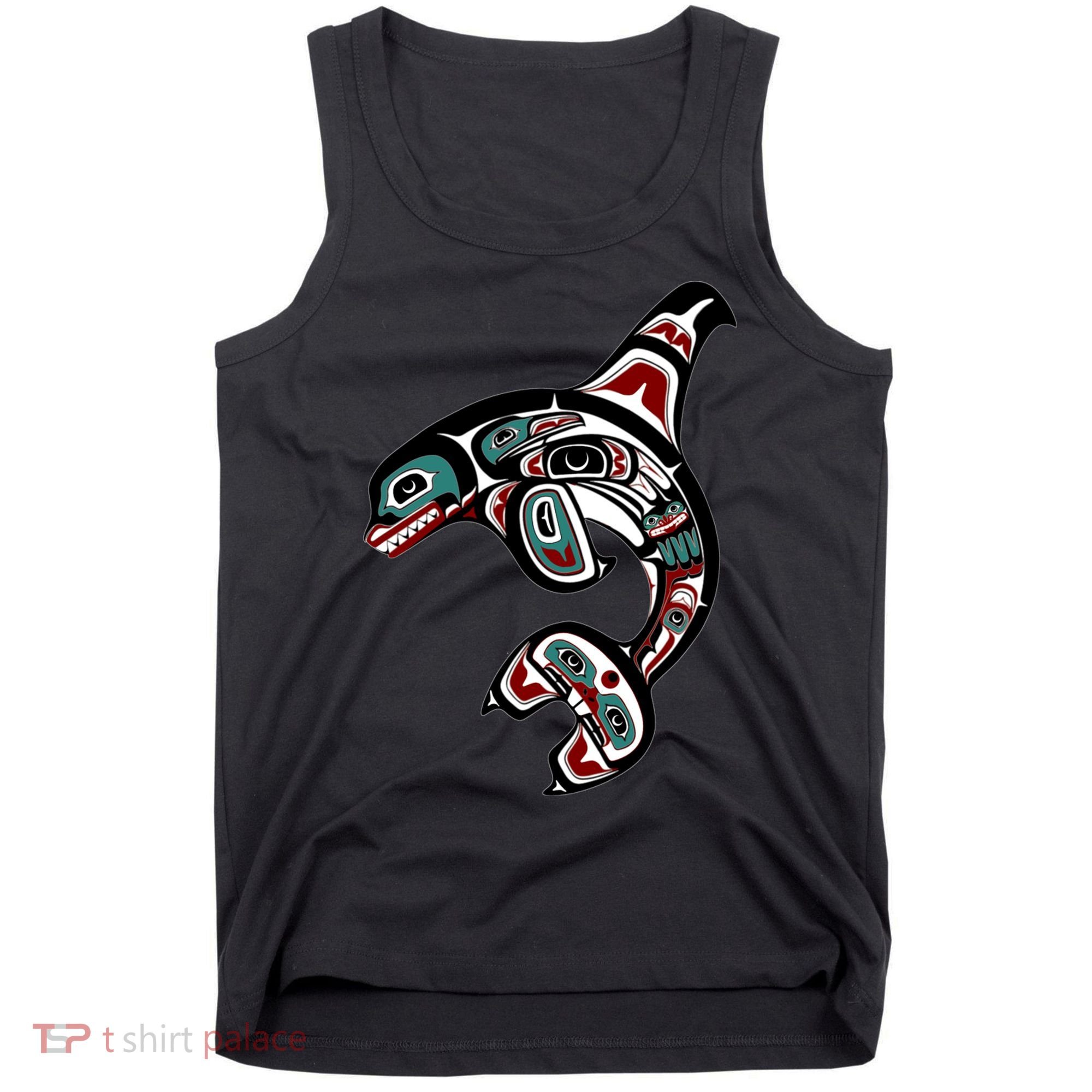 Orca Killer Whale Pacific Northwest Alaska Native American Tank Top