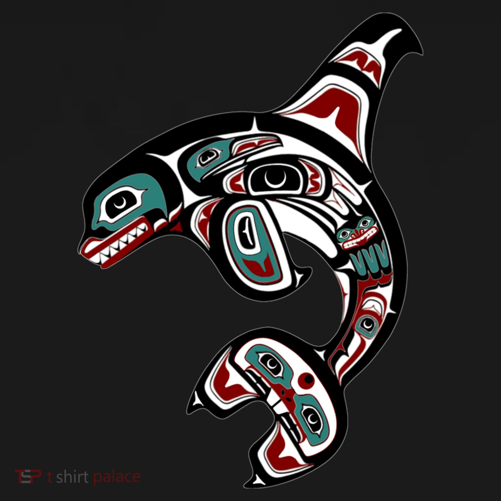 Orca Killer Whale Pacific Northwest Alaska Native American Tank Top