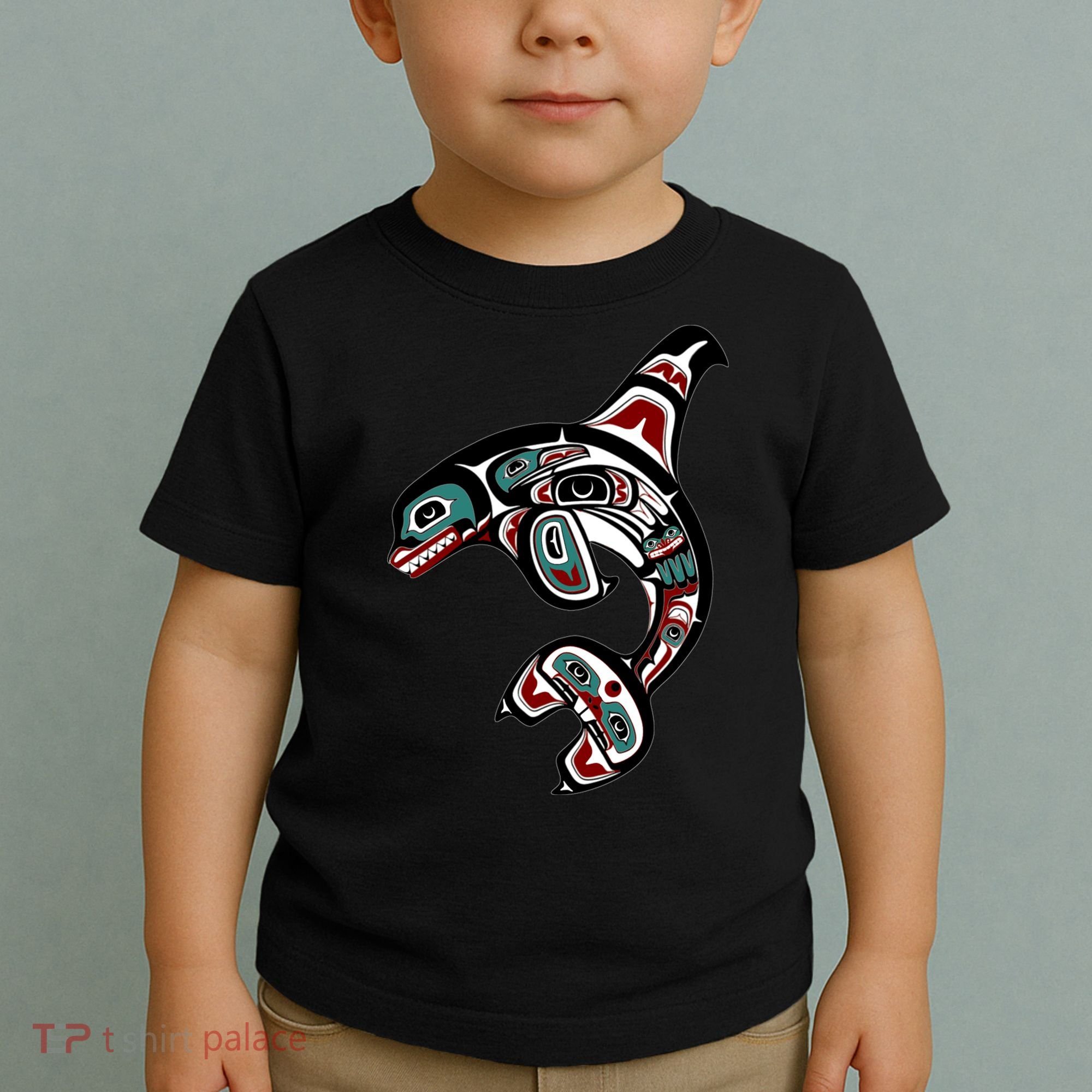 Orca Killer Whale Pacific Northwest Alaska Native American Toddler T-Shirt