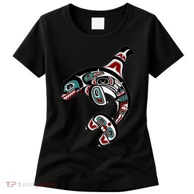 Orca Killer Whale Pacific Northwest Alaska Native American Women's T-Shirt
