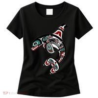 Orca Killer Whale Pacific Northwest Alaska Native American Women's T-Shirt thumb 0