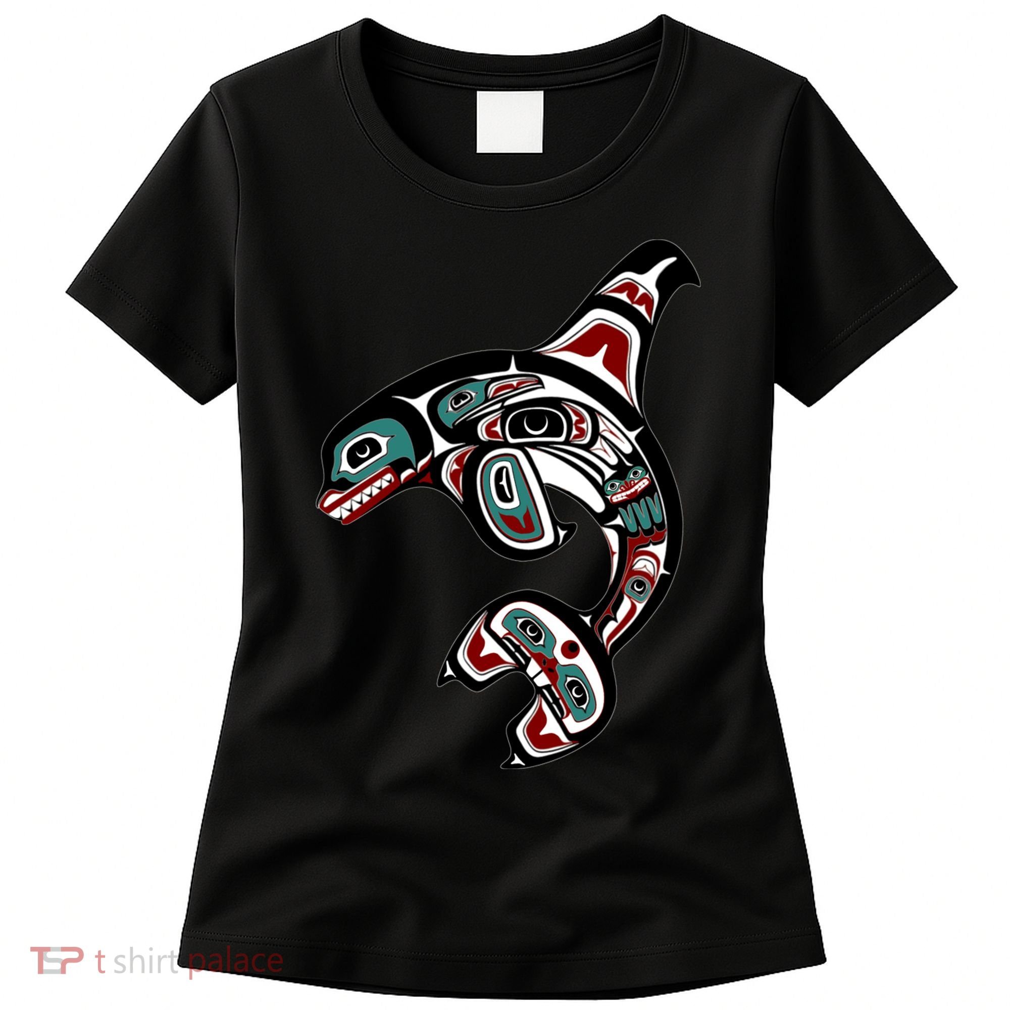 Orca Killer Whale Pacific Northwest Alaska Native American Women's T-Shirt