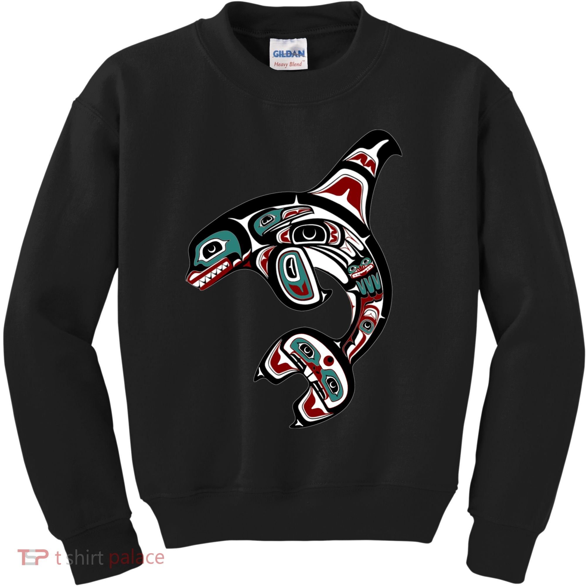 Orca Killer Whale Pacific Northwest Alaska Native American Kids Sweatshirt