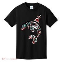 Orca Killer Whale Pacific Northwest Alaska Native American Kids T-Shirt thumb 0