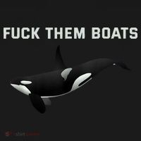 Orca Killer Whale Fuck Them Boats Funny Boat Whale Mousepad thumb 1